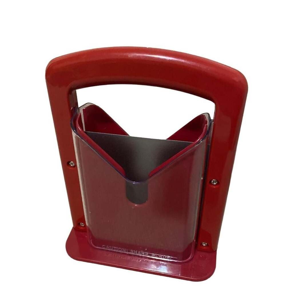The Original Bagel Guillotine Universal Slicer Red